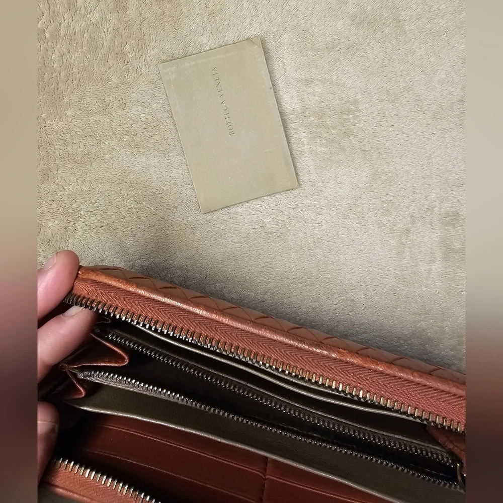 Bottega Veneta Pink Zip around wallet